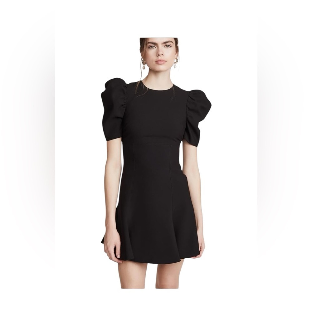 Likely .Black Puff Sleeve Mini Dress